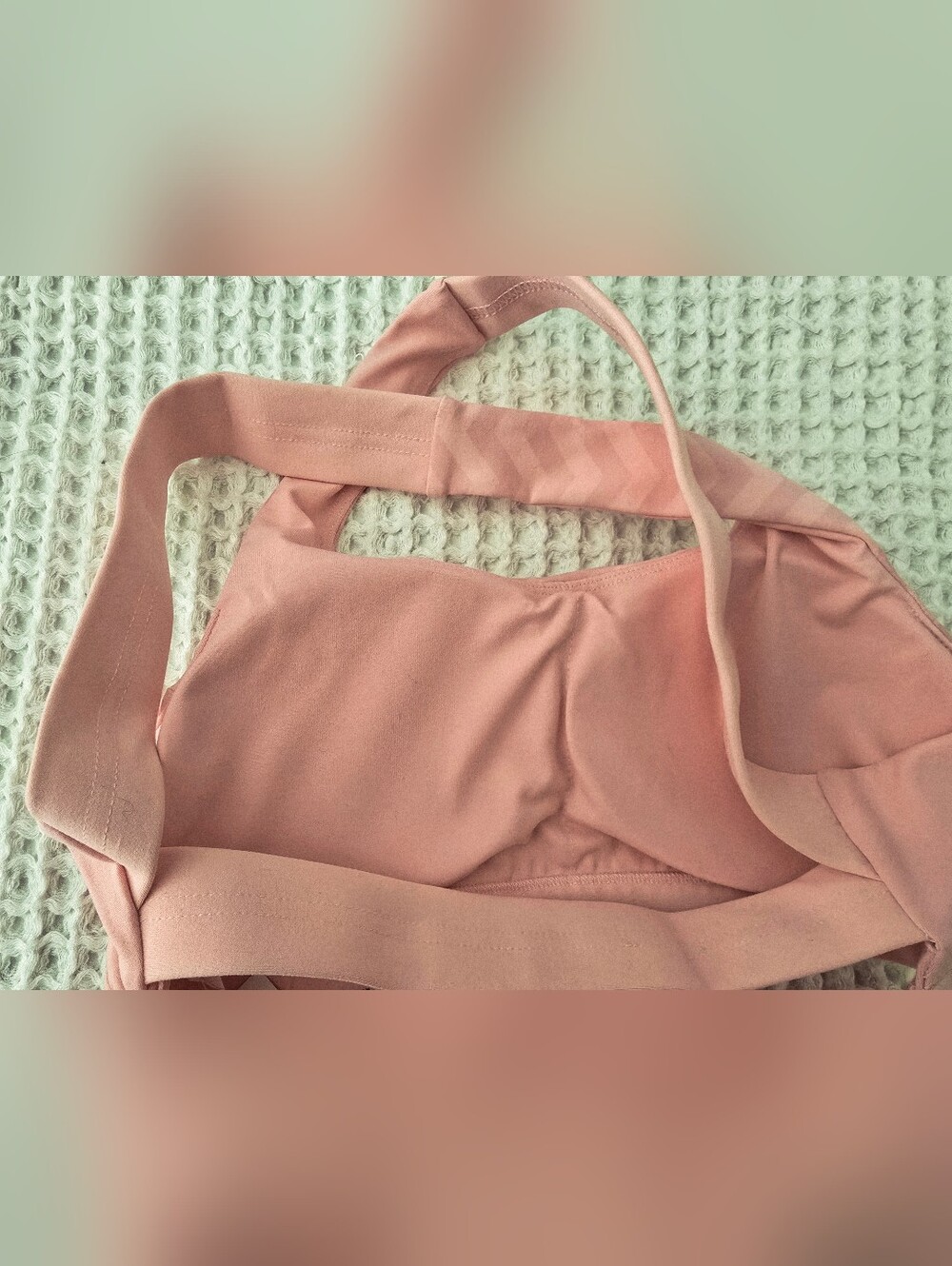 NWT: Supergirl 🦸♀️Pink💕 Crop Top or Sports Bra; RevolveXHappy Fitness Size L - Picture 11 of 11